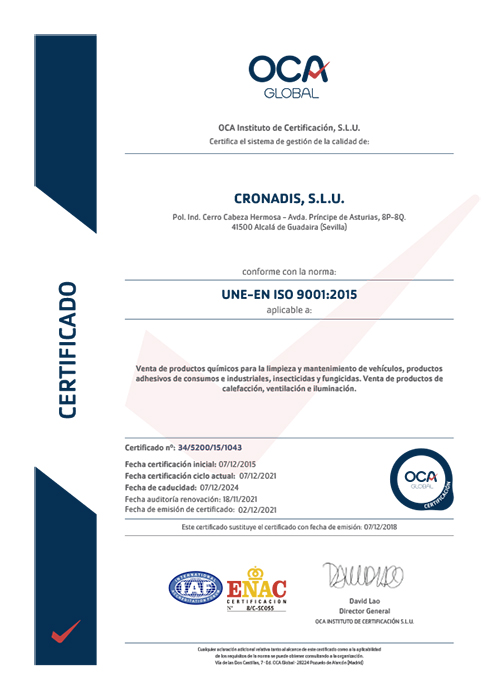 Certificado Oca 2024